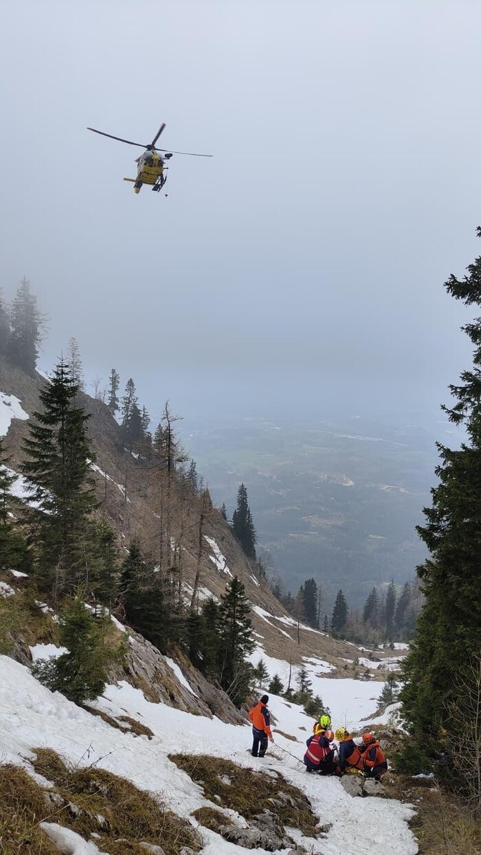 Der verirrte Wanderer wurde per Rettungs-Heli geborgen.