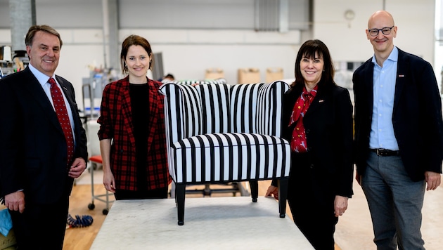 v.l. WKNÖ-Präsident Wolfgang Ecker, Geschäftsführerin Alice Wittmann, WKÖ-Präsidentin Martha ...