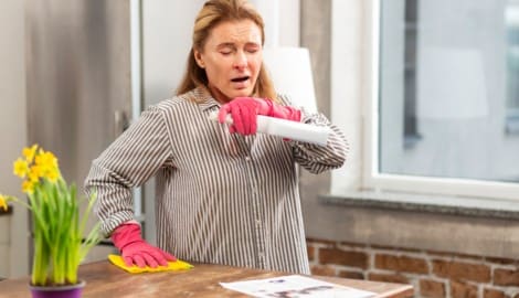 Allergiker reagieren mitunter gereizt auf den Frühjahrsputz.