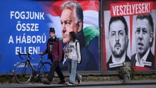 Orbán stellte Magyar im Wahlkampf als Kriegstreiber dar.