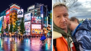 Akito mit seinem Wiener Vater Alexander Herrhausen. Der 3-Jährige ist jetzt in Tokio, der ...