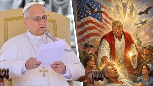 Ein KI-generiertes Bild zeigt Trump als eine Art Jesus – jetzt versucht er, gegen die Kritik ...