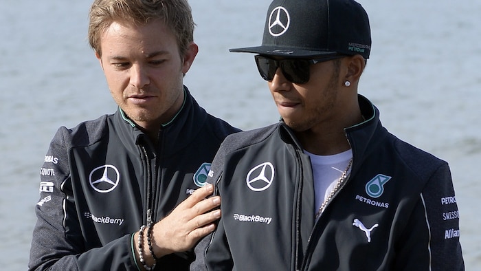 Nico Rosberg und Lewis Hamilto