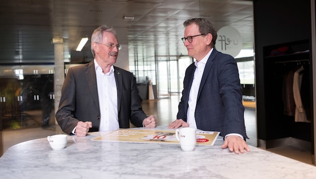 NÖ-Seniorenbund Präsident Karl Wilfing spricht mit EVN Vorstand Stefan Szyszkowitz über den ...