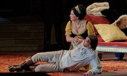 Wurden heftig bejubelt: Anna Netrebko und Tenor Ivan Gyngazov.