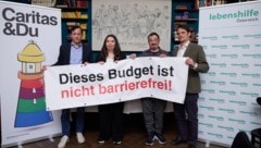 Caritas-Direktor Schwertner (v.l.), Interessensvertreter Sahinci und Baumgartner sowie ...