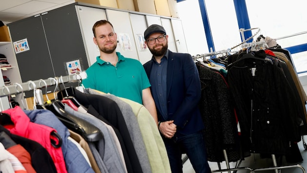 Michael Kratz (li.) und Joachim Hagn im Logistikzentrum in Graz-Andritz