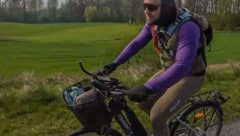 Michael Pichlmüller (36) strampelte mit einem alten Citybike nach Wien.