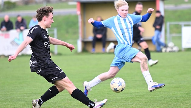 Wilhering/M. (schwarz) behielt beim 2:0 die Oberhand.