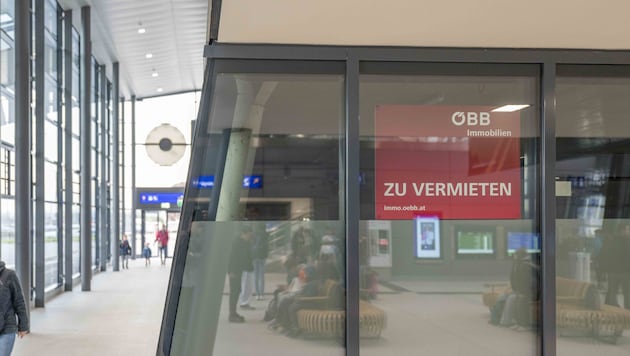 Still empty: No restaurant or shop has yet opened at Weststeiermark Station.