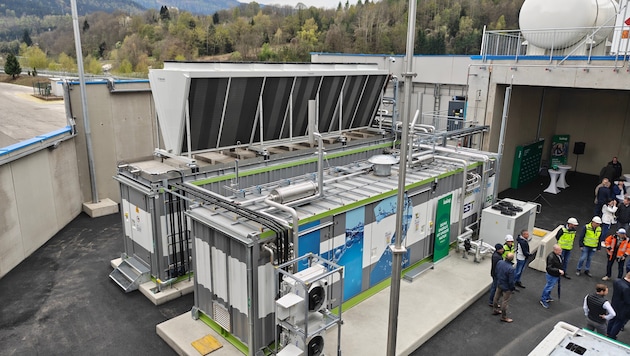 Mit der Elektrolyse-Anlage in Arnoldstein werden im Vollbetrieb jährlich 140 Tonnen grüner ...