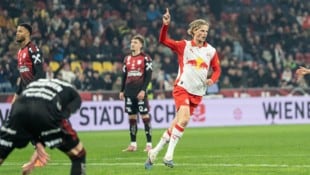 Gegen LASK traf Kjaergaard zum zwischenzeitlichen 2:2.