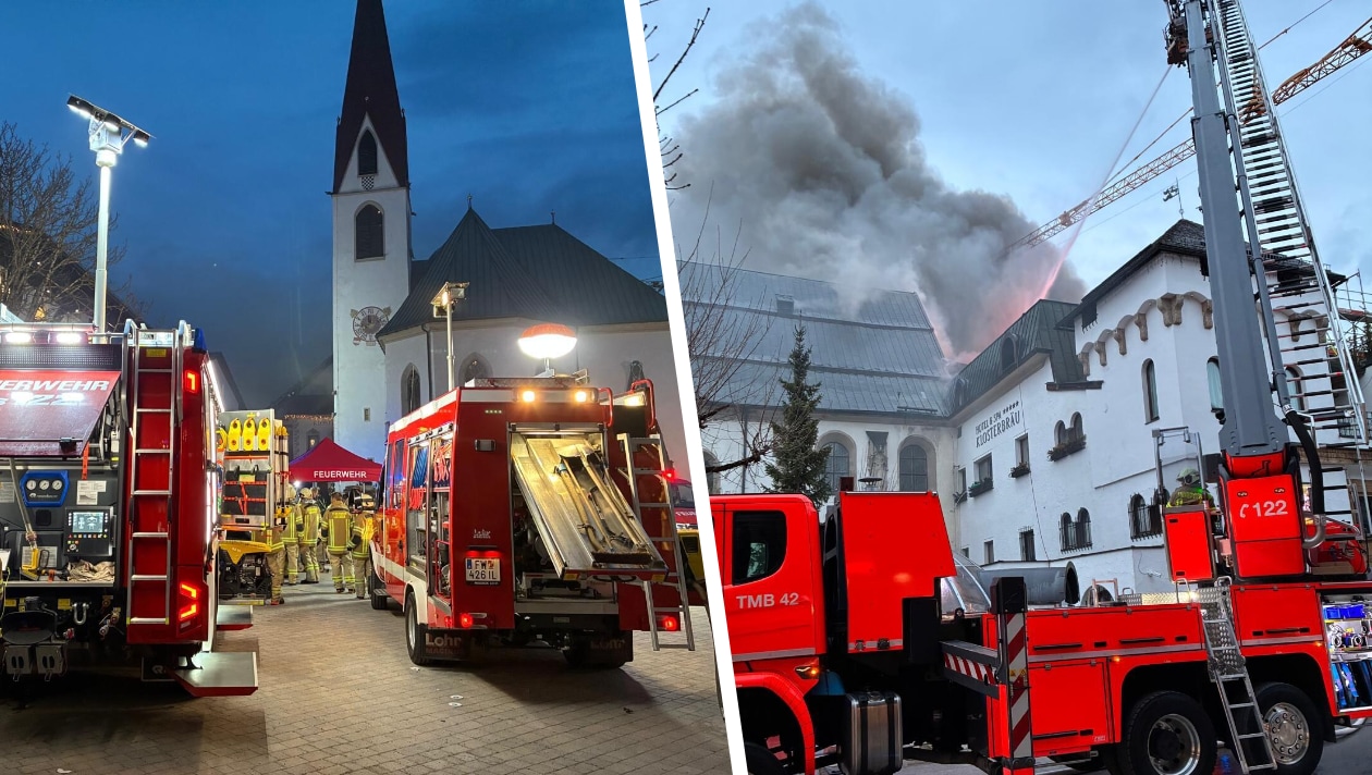 Hundreds of firefighters were on the scene.