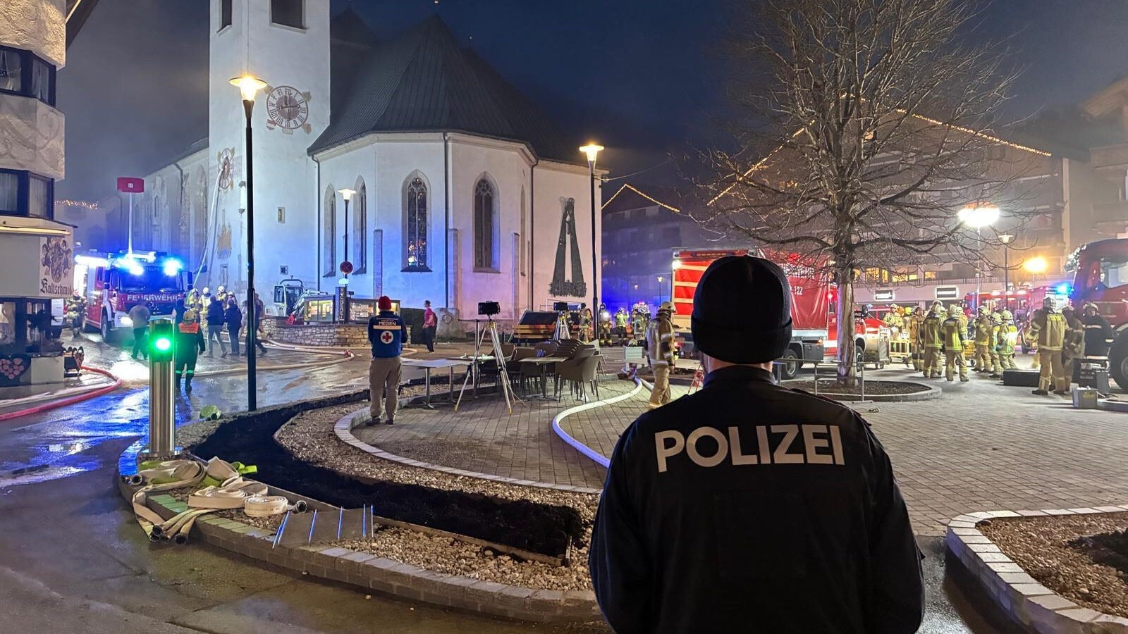 The police were also on the scene.