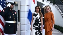 Melania Trump hieß Königin Máxima am Montag im Weißen Haus willkommen.