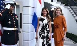 Melania Trump hieß Königin Máxima am Montag im Weißen Haus willkommen.
