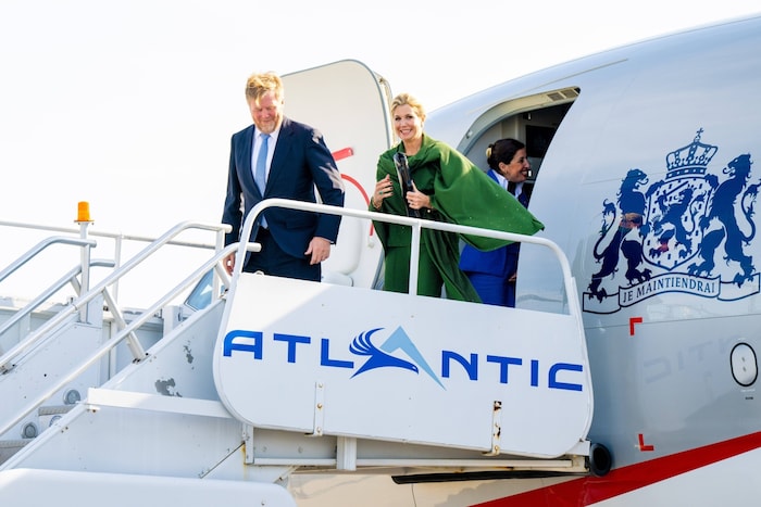 Schon bei der Ankunft in Philadelphia trug Máxima Grün.