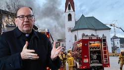 Bischof Hermann Glettler dankte den Einsatzkräften.