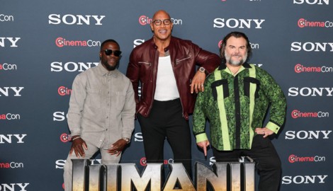 Kevin Hart, Dwayne „The Rock“ Johnson und Jack Black präsentierten „Jumanji 3“.