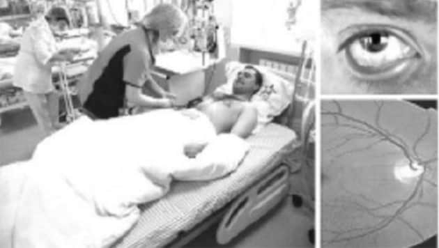 Im Auszug aus den Konferenzunterlagen werden Tests an Menschen abgebildet.