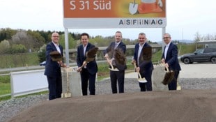 Spatenstich für den zweiten Teil des Sicherheitsausbaus für die Burgenland Schnellstraße.