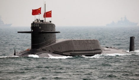 Chinesisches Atom-U-Boot der Jin-Klasse: In die Raketenstarter passen bis zu zwölf ...