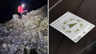 Mehrere Lawinenkegel mussten die Einsatzkräfte überwinden. Eine alpine Parkuhr hätte die ...