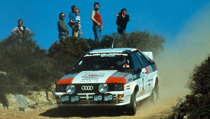 Motorsport-Titan der 1980er – Audi quattro mit Fünfzylinder-Turbo und Rallye-Stars wie H. ...