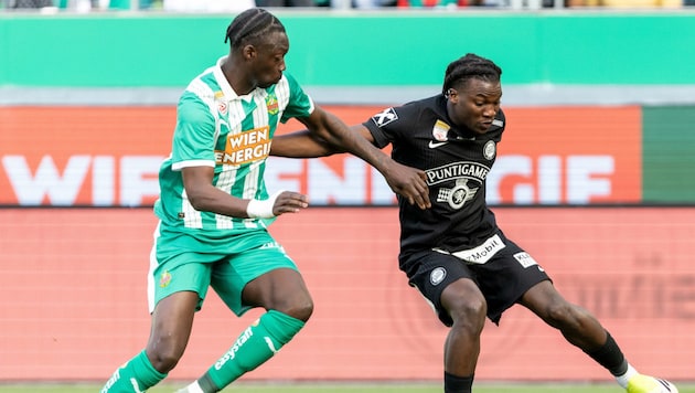 Serge-Philippe Raux-Yao (li.) könnte Rapid bald verlassen.