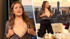 Drew Barrymore hat in ihrer Show im wahrsten Sinne des Wortes enthüllt, dass sie keine BHs mehr ...