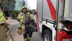 Feuerwehreinsatz beim Harder Rathaus.