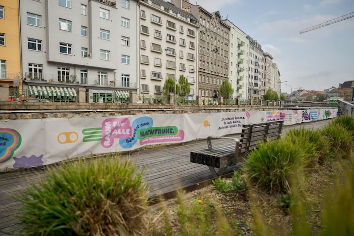 Die Wiental-Terrasse wurde 2015 im dicht verbauten Margareten als neuer Freiraum eröffnet. Die ...