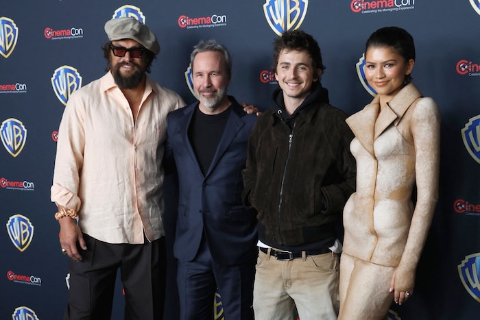 Jason Momoa, Denis Villeneuve, Timothée Chalamet and Zendaya