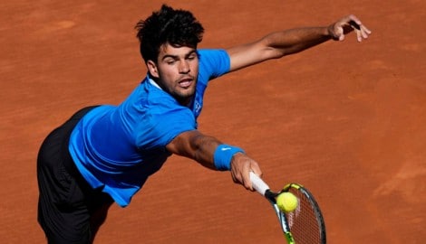 Carlos Alcaraz musste aufgeben.