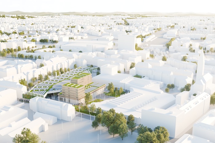 Am Areal der Remise 2 in der Steyrergasse entstehen u. a. eine neue Straßenbahnwerkstätte und ...