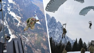 Durchtrainierte und bestens ausgebildete Soldaten des Bundesheer-Eliteverbandes Jagdkommando im ...