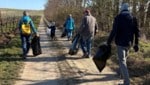 Die Flurreinigung in Gols brachte erfreulich wenige Flaschen und Dosen.