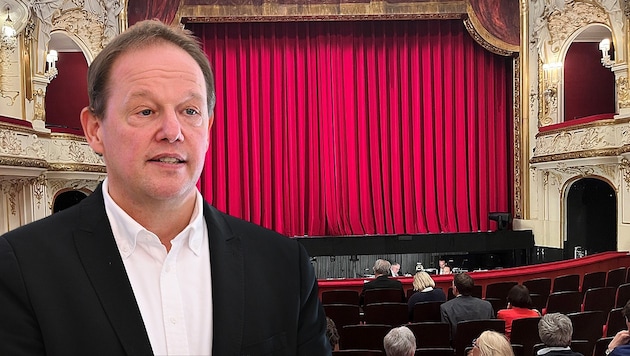 Leere Reihen im Landestheater – Intendant Carl Philip von Maldeghem sieht kein Problem.