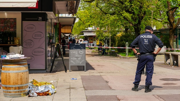 The area around the crime scene was cordoned off over a wide radius, and the victim, who was ...