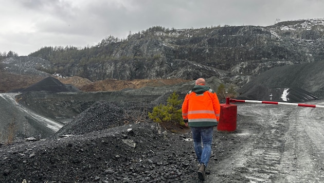 Der gesperrte Steinbruch in Rumpersdorf