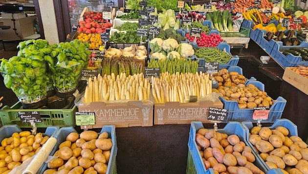 Qualitätsspargel vom Lavanttaler Kammerhof kostet am Markt in Klagenfurt sogar 24 Euro.