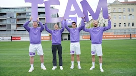 Andi Herzog, Viktoria Schnaderbeck, Jakob Pokorny und Konrad Laimer sind ...