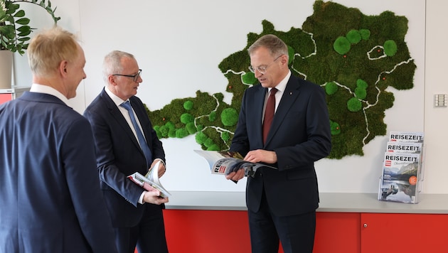 Stelzer beim Besuch in der „Krone“