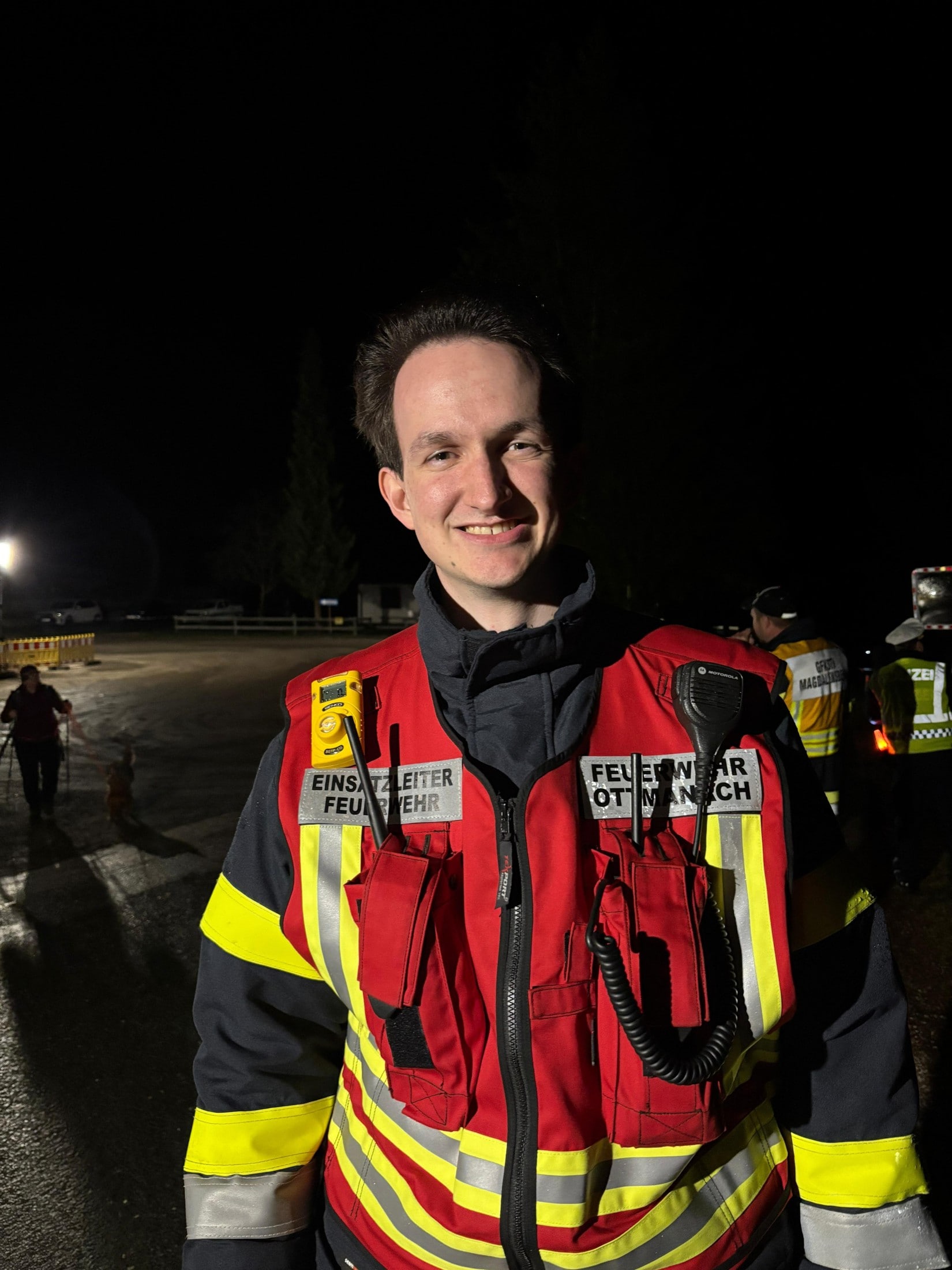 Einsatzleiter Florian Scherwitzl von der Feuerwehr Ottmanach.