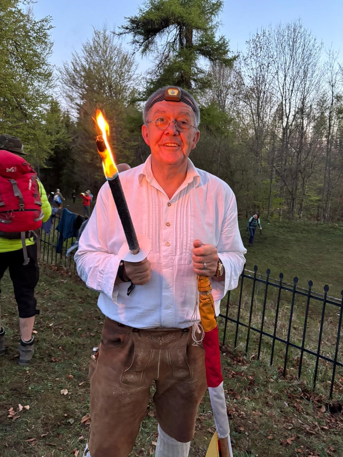 Ralph aus Käln kommt oft nach Kärnten und ist das achte Mal beim Vierbergelauf dabei – mit ...