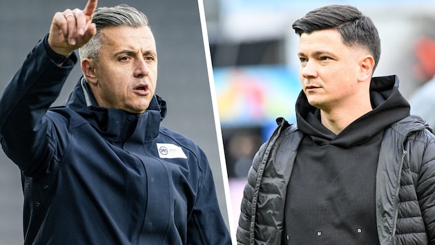 WSG-Trainer Philipp Semlic, Altach-Trainer Ognjen Zaric