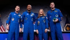 Die „Artemis 2“ Crew Reid Wiseman, Victor Glove, Christina Koch und Jeremy Hansen