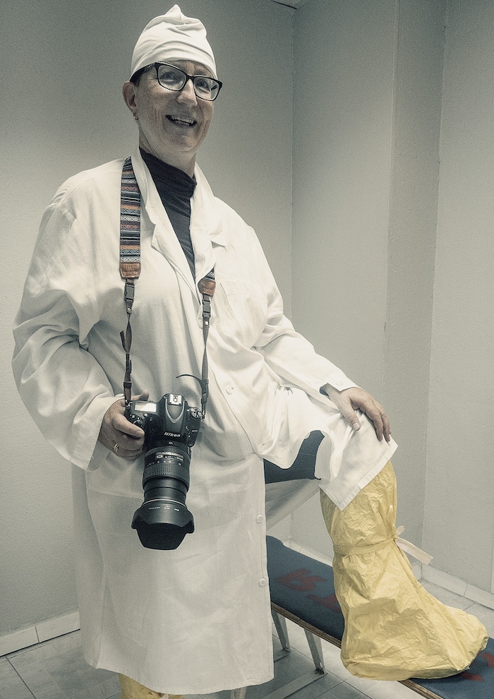 Ausreichend Schutzkleidung war Voraussetzung für den Aufenthalt rund um das Kraftwerk.