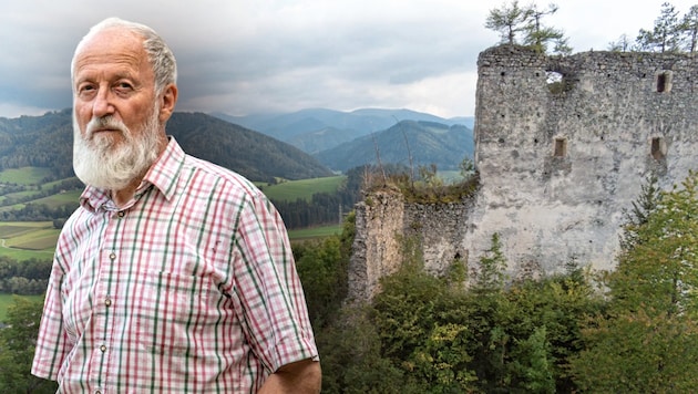 Peter Mayer will die Burgruine Kaisersberg verkaufen.