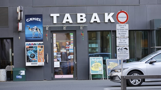 Die Trafik in der Peter-Rosegger-Straße im Bezirk Wetzelsdorf.